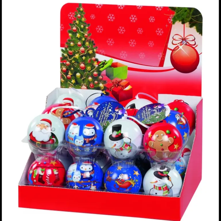 24 Boules de Noël Garnies de Pièces en Chocolat 864 g Hamlet