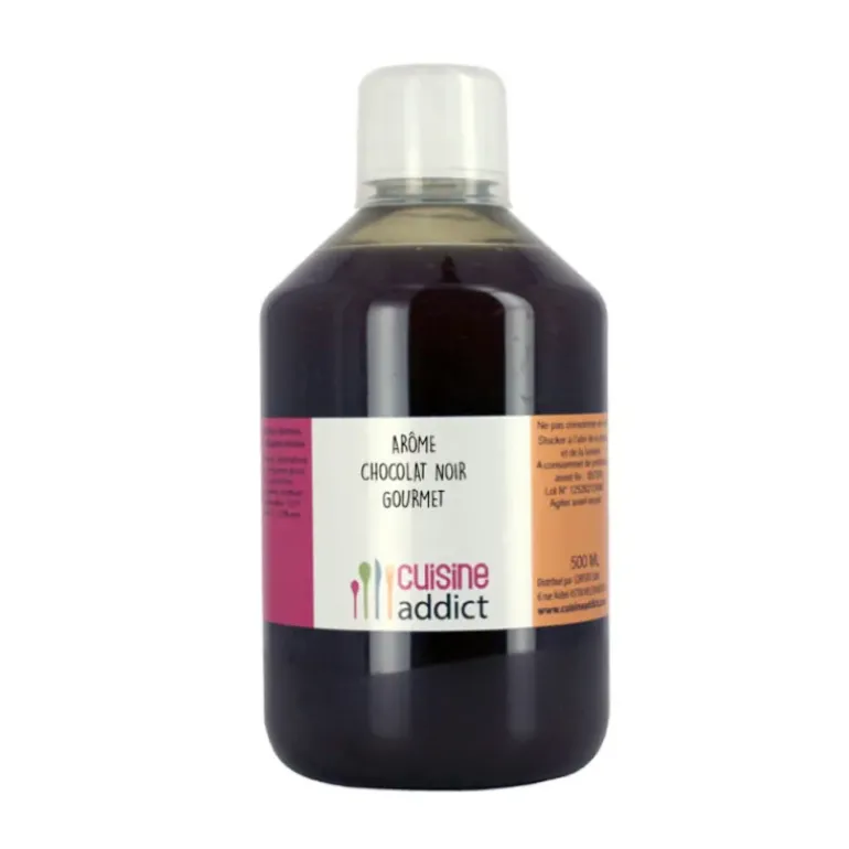 Arôme Alimentaire Chocolat Noir Gourmet 500 ml Cuisineaddict