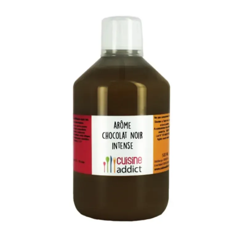 Arôme Alimentaire Chocolat Noir Intense 500 ml Cuisineaddict