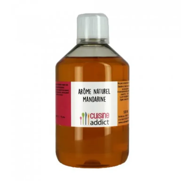 Arôme Alimentaire Naturel Mandarine 500 ml Cuisineaddict