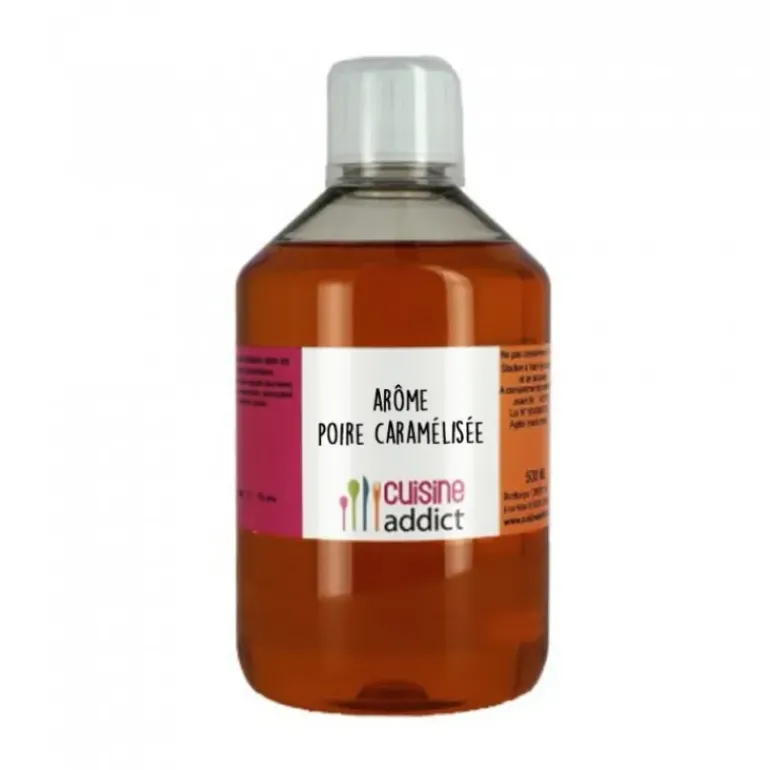 Arôme alimentaire Poire caramélisée 500ml Cuisineaddict