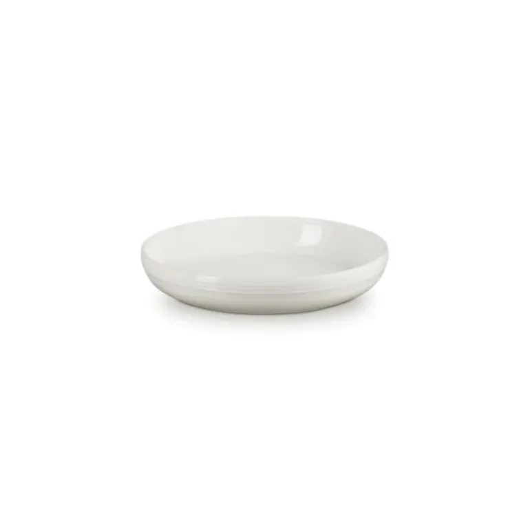 Assiette Creuse en Céramique Cocon Ø 22 cm Meringue Le Creuset
