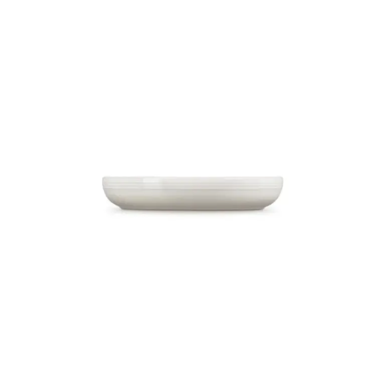 Assiette Creuse en Céramique Cocon Ø 22 cm Meringue Le Creuset