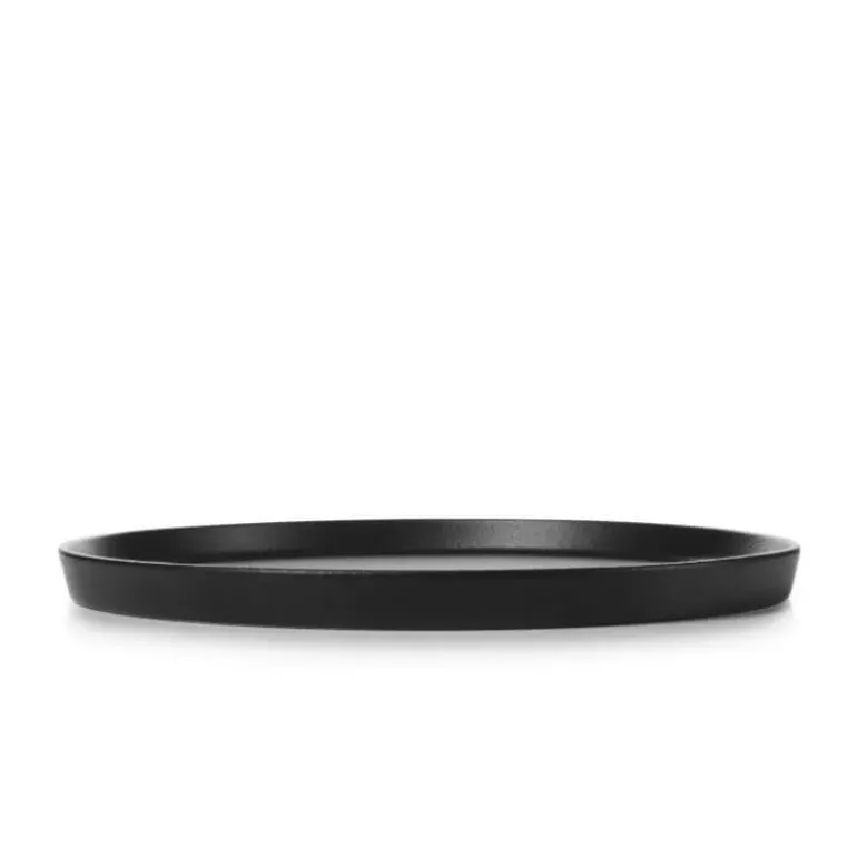 Assiette Plate Porcelaine Noire 28 cm Adélie Revol