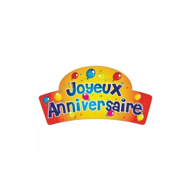 Banderoles Azyme Joyeux Anniversaire ballons (x24) Matfer