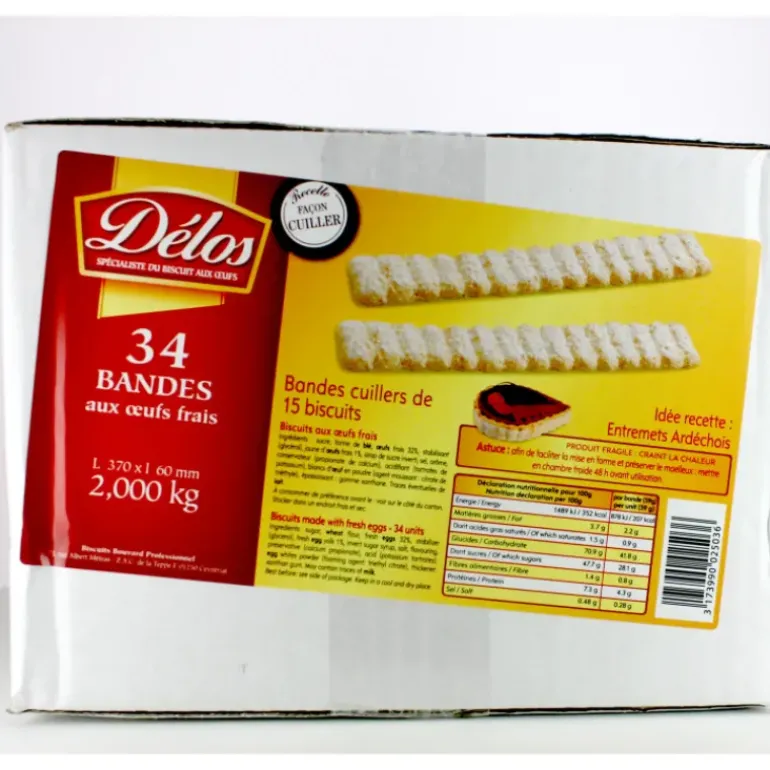 Biscuits cuillers natures en bande x 34