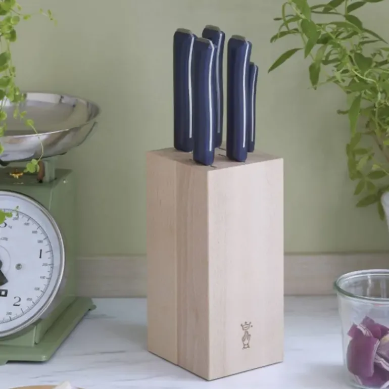 Bloc à Couteaux + 5 Couteaux Intempora Pain Opinel