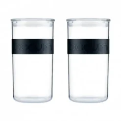 Bocal Plastique 2 L avec Couvercle (x2) PRESSO Bodum