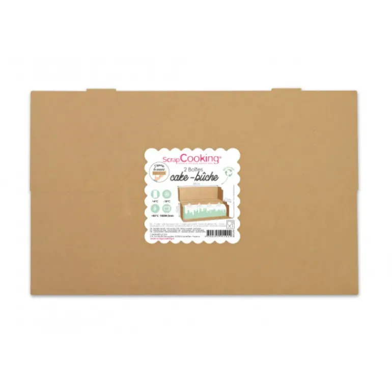 Boîte à Gâteau en Carton 35 x 11 x 11 cm (x2) Scrapcooking