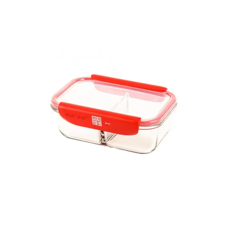Boîte de Conservation Connectée avec Compartiments 1 L Rouge Stor'eat Mastrad