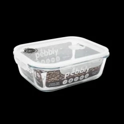Boîte de Conservation en Verre Rectangle 2,25 L Pebbly