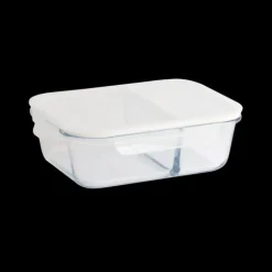 Boîte de Conservation en Verre avec Compartiments Rectangle 1450 ml Pebbly