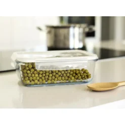 Boîte de Conservation en Verre Rectangle 1,5 L Pebbly