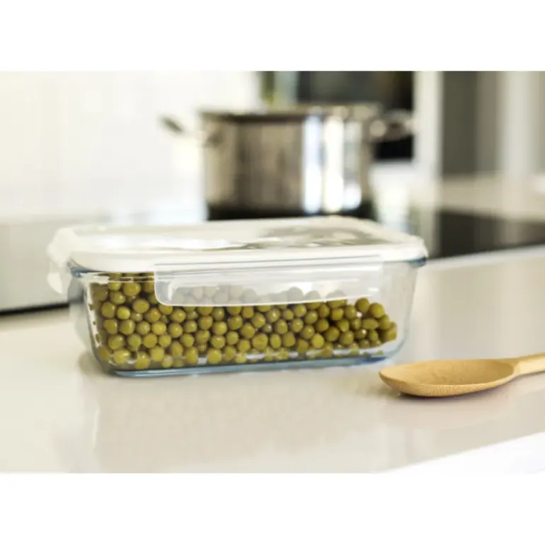 Boîte de Conservation en Verre Rectangle 1,5 L Pebbly
