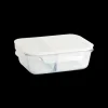 Boîte de Conservation en Verre avec Compartiments Rectangle 950 ml Pebbly