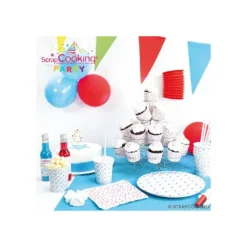Bougie Chiffre 7 Blanche à Etoiles Multicolores Scrapcooking