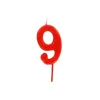 Bougie Chiffre 9 Rouge Gatodéco