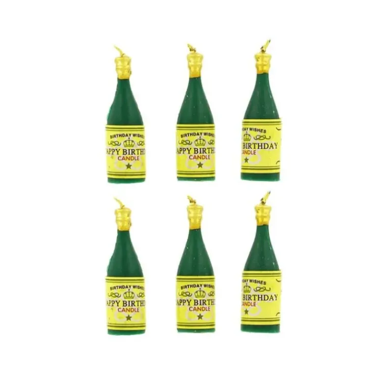 Bougies Bouteilles de Champagne (x6) Gatodéco