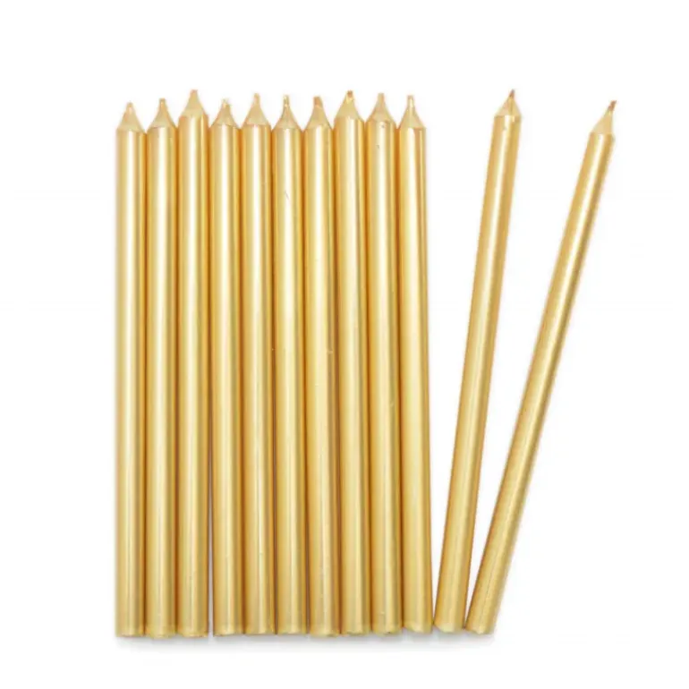 Bougies Longues Dorées 12 cm (x12) Scrapcooking