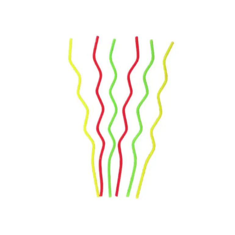 Bougies Zig-Zag Multicolores (x6) Gatodéco