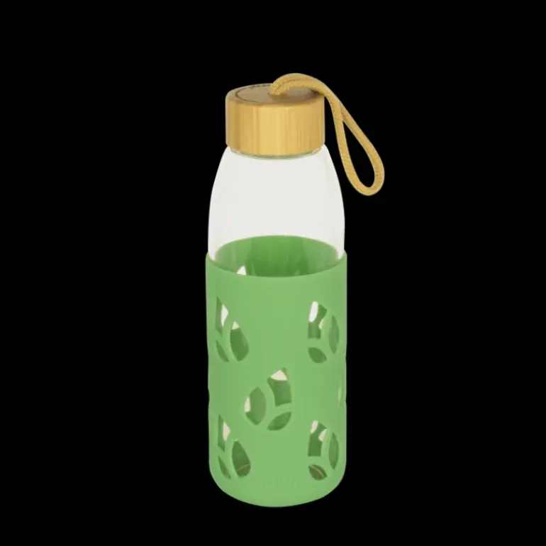 Bouteille en Verre avec Protection Silicone Vert 55 cl Pebbly