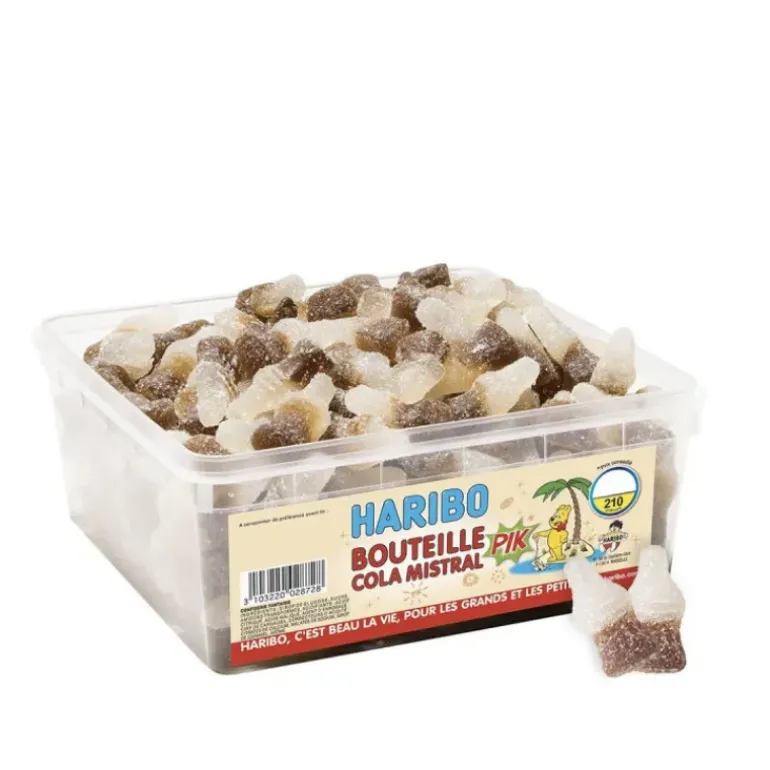 Bouteilles Cola Mistral Pik x 210 - Boîte Bonbon Haribo