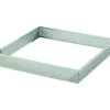 Cadre à Tarte Carré Inox Perforé 18 cm H.2 cm