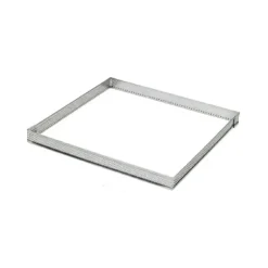 Cadre à Tarte Carré Inox Perforé 8 cm H.2 cm
