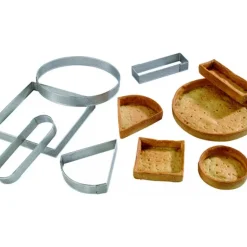 Cadre à Tarte Rectangle Inox Perforé 11x3.5 cm H.2 cm
