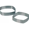 Cadre Pâtisserie Carré Bombé Inox 18 cm x H 4.5 cm Mallard Ferrière
