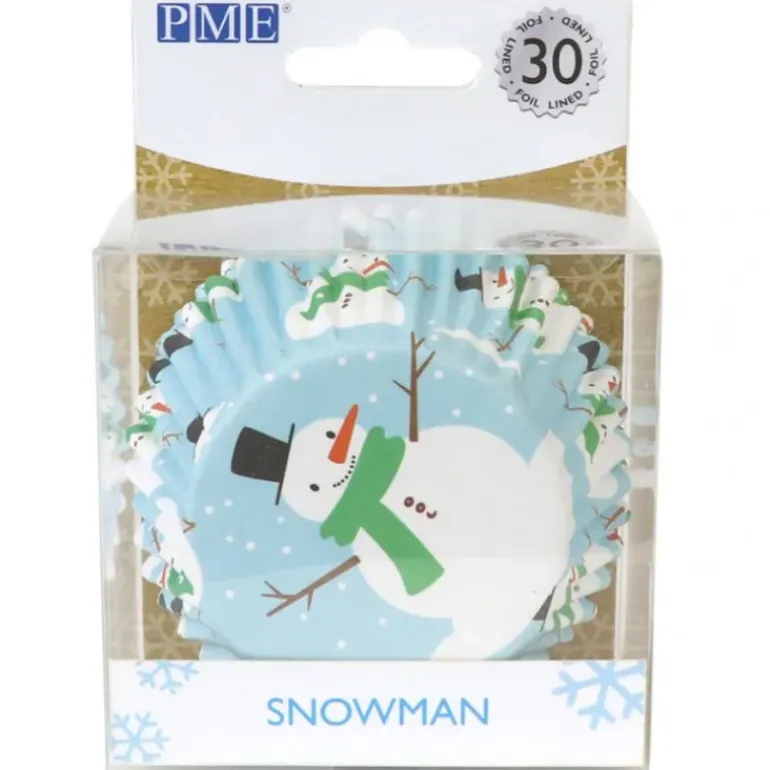 Caissette cupcake Bonhomme de Neige x30 PME
