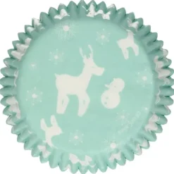 Caissettes Cupcakes Féérie Hivernale Bleue et Blanches Funcakes (x48)