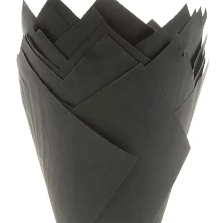 Caissettes Cupcakes Noires Tulipe House of Marie (x36)
