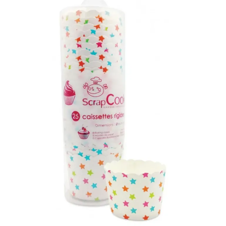 Caissettes rigides de cuisson Motifs étoiles (x25) Scrapcooking