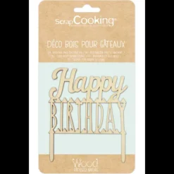 Cake Topper Bois Happy Birthday 12 cm Scrapcooking