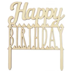 Cake Topper Bois Happy Birthday 12 cm Scrapcooking
