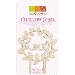 Cake Topper Bois Love 12,5 cm Scrapcooking