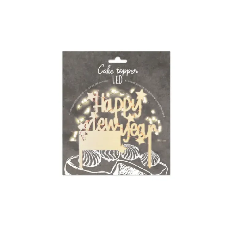Cake Topper Happy New Year Led ScrapCooking