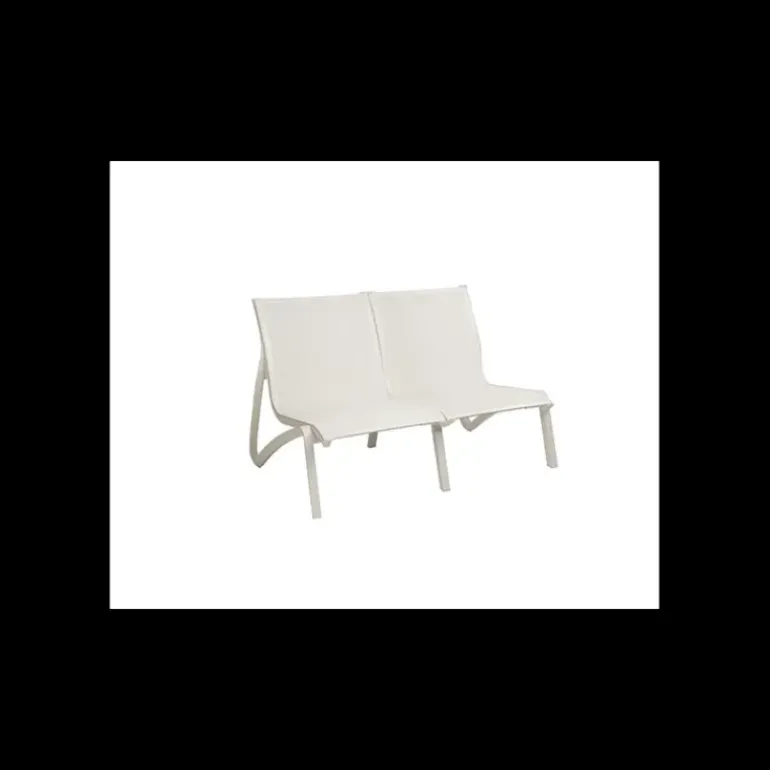 Canapé Conversationnel Blanc Glacier Toile Blanche Sunset Grosfillex