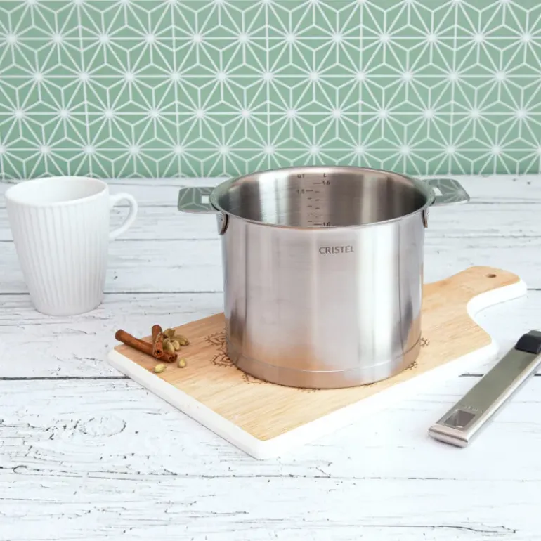 Casserole Haute Graduée Ø 14 cm Strate Amovible Inox Cristel