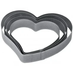 Cercle à Entremets Coeur Inox Micro-perforé 22,5 x 21 cm x H 3,5 cm Pavoni