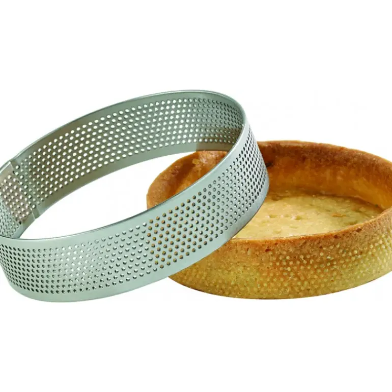 Cercle à Tarte Inox Perforé Ø18 cm H.2 cm