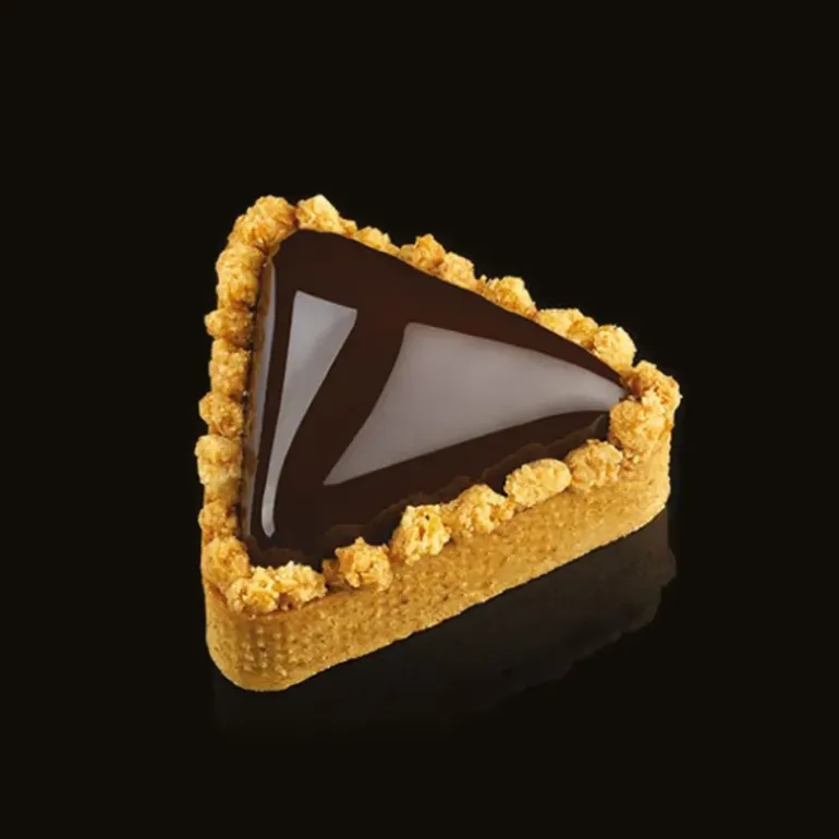 Cercle à Tarte Triangle Inox Micro-perforé 8,5 x 7,5 cm x H 2 cm Pavoni