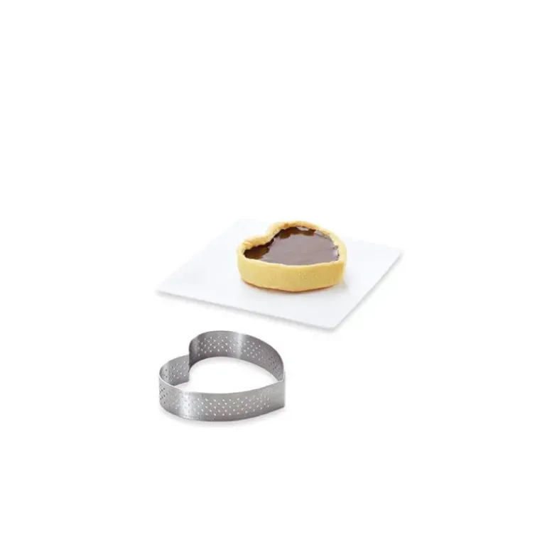 Cercle perforé forme coeur ø 12 cm de L'école Valrhona par De Buyer