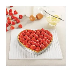 Cercle perforé forme coeur ø 18 cm de L'école Valrhona par De Buyer