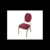Chaise Empilable Dorée avec Assise Bordeaux Matignon Lyrose