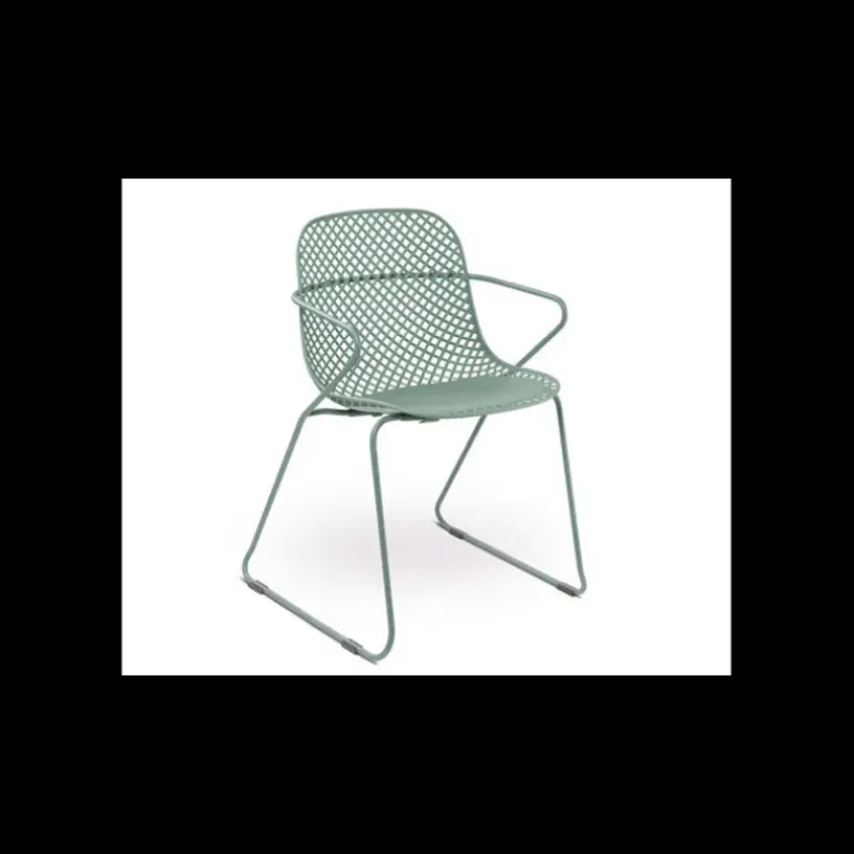 Chaise en Acier avec Assise Résine Vert Tender Ramatuelle 73’ Grosfillex