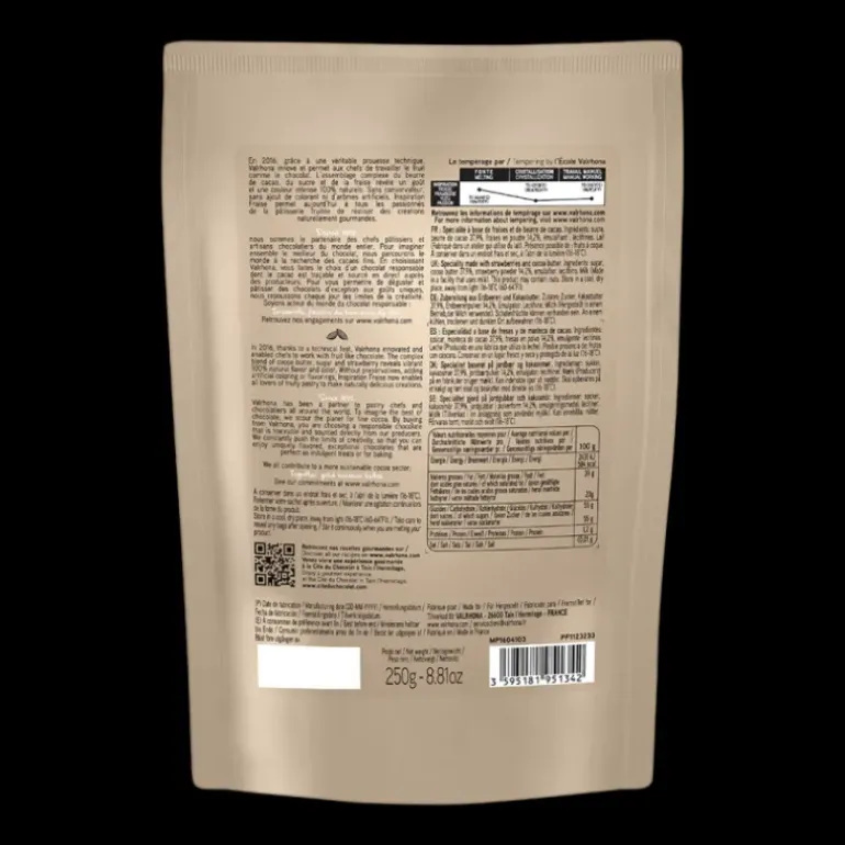 Chocolat de Couverture Inspiration Fraise 250g Valrhona