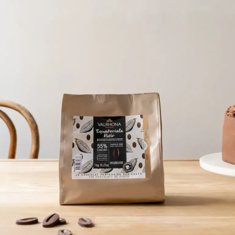 Chocolat de Couverture Noir Equatoriale 55% 1kg Valrhona