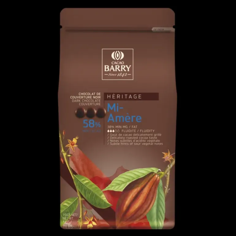 Chocolat Favorites Mi-amère 58% pistoles 5 kg